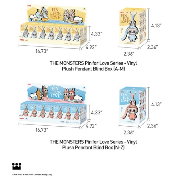 POP MART Letter S CONFIRMED PIN FOR LOVE Series The Monsters Labubu Plush Doll - Picture 14 of 14